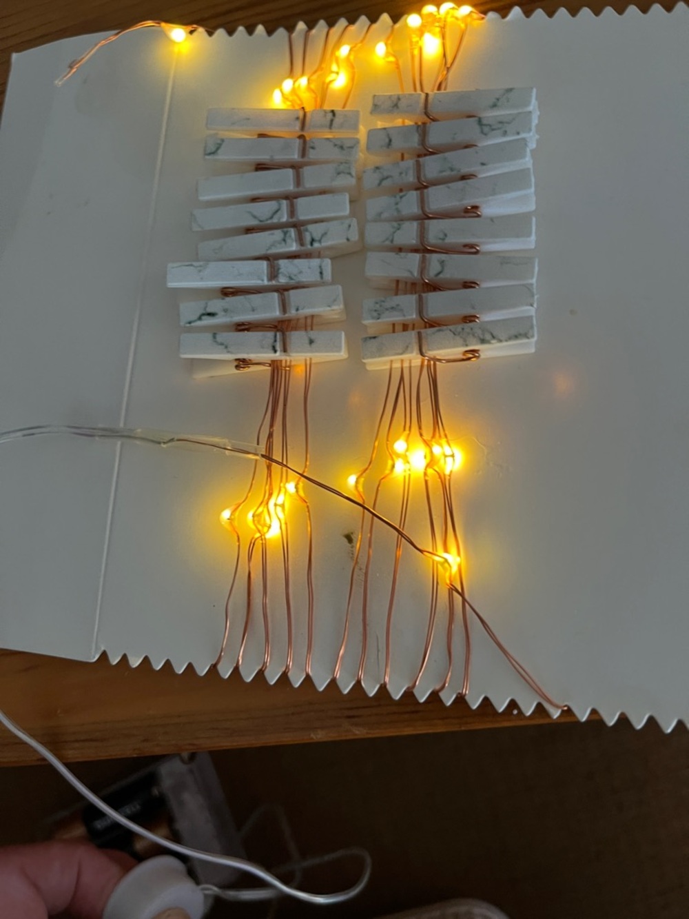Marble Clip String Lights - Warm White LEDs